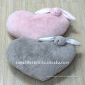 Cute Plush Rabbit Design Heart-Shaped Cushion